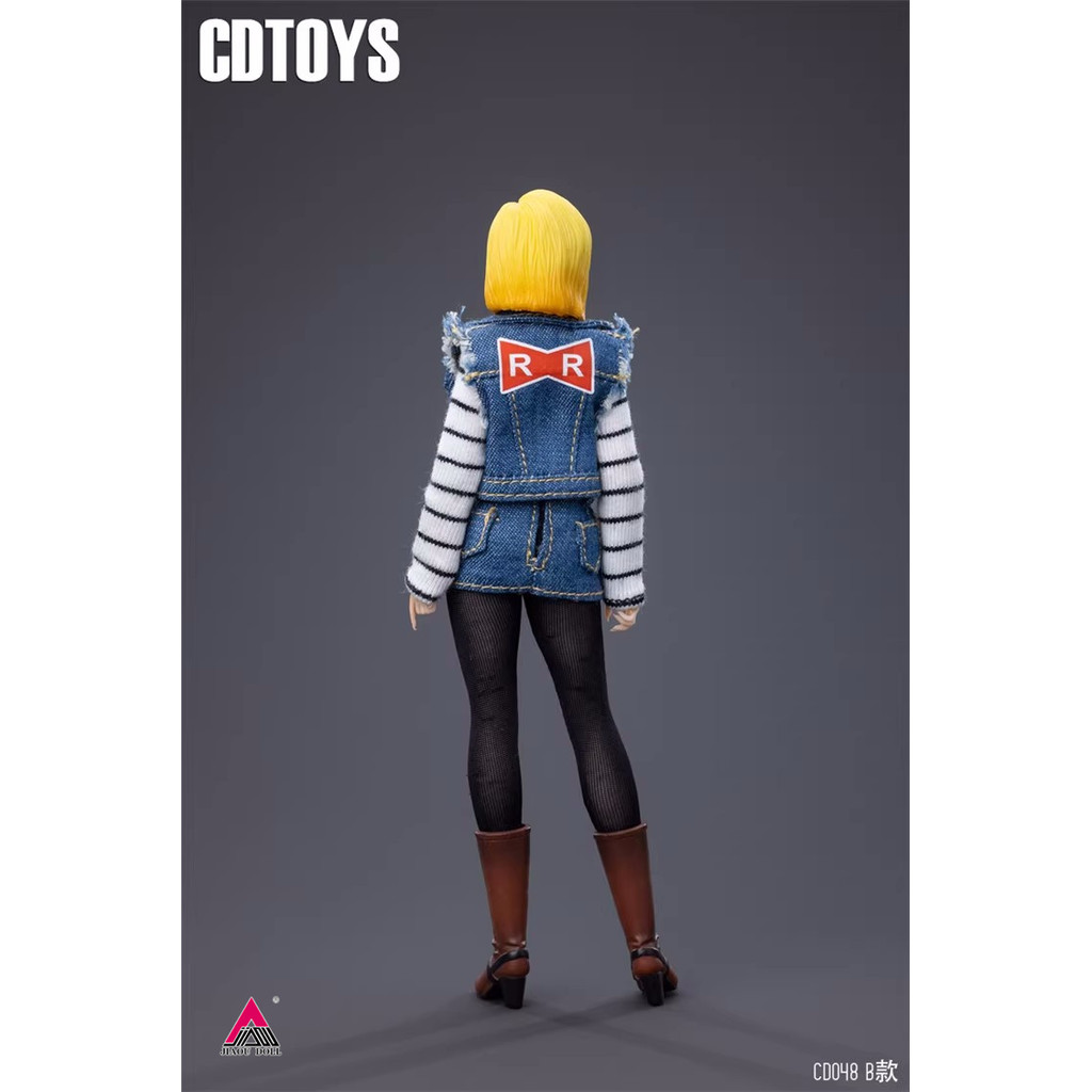 CDtoys 1/12 Scale CD048 Android 18 Head Sculpt Costume Clothes Model Fit 6inch Female Soldier Seamle