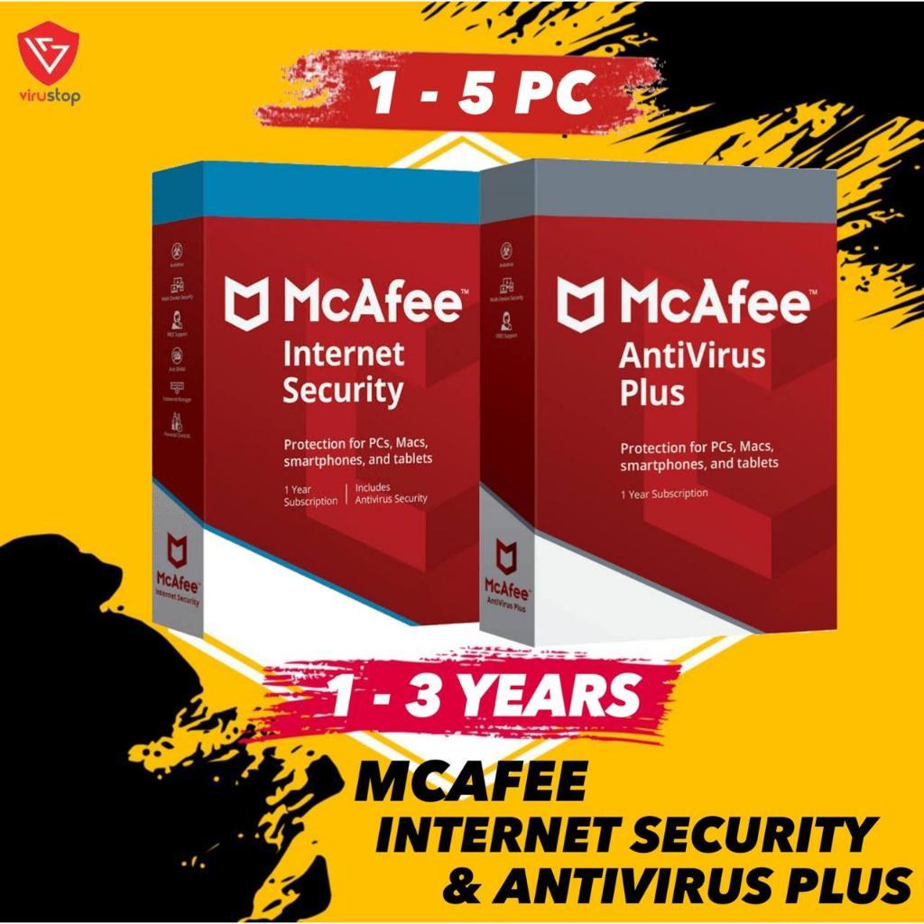 Mcafee Antivirus | Mcafee Internet Security 1 - 3 Year Latest Version Original Antivirus