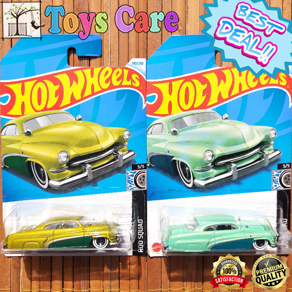 Hot Wheels Hirohata Merc Hijau Emas Classic Car