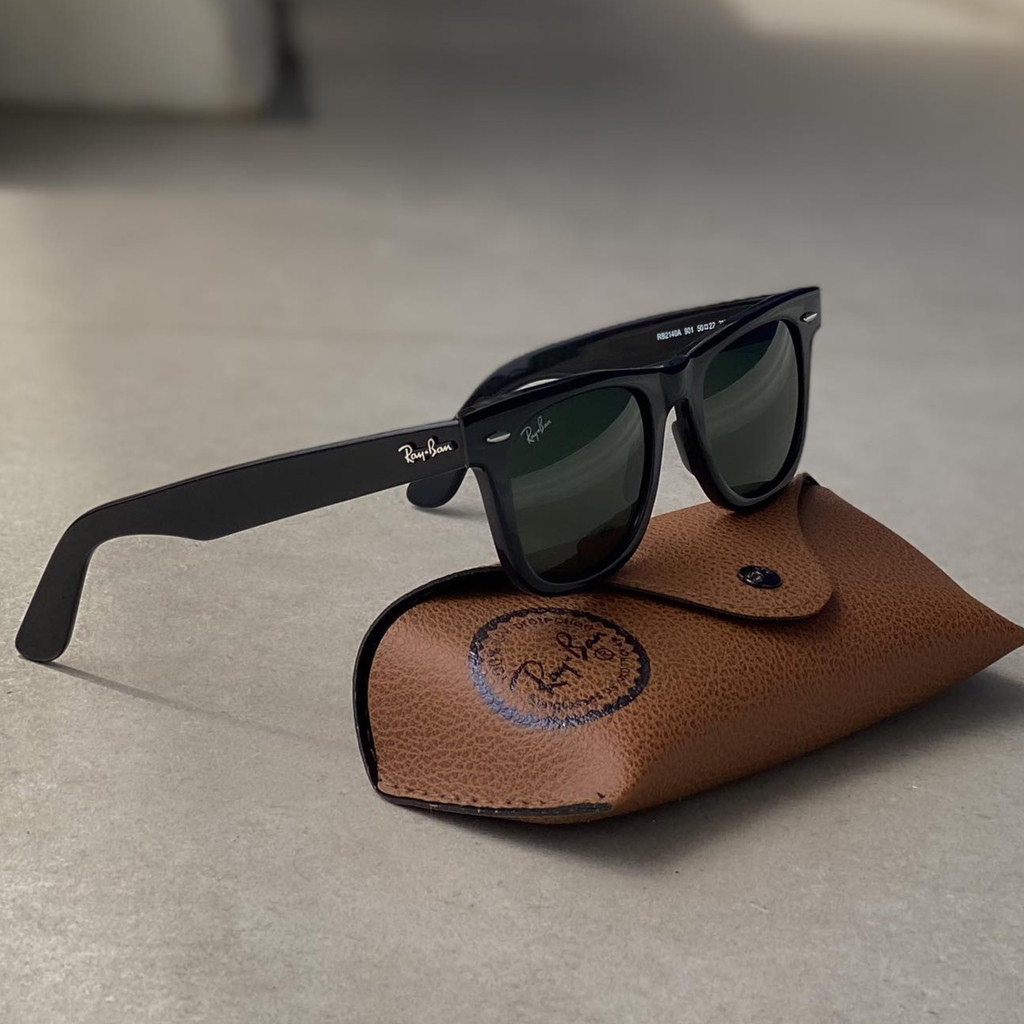 Kacamata RAYBAN WAYFARER RB-2140A Lensa Kaca Black Doff Authentic Fullset Box Ori