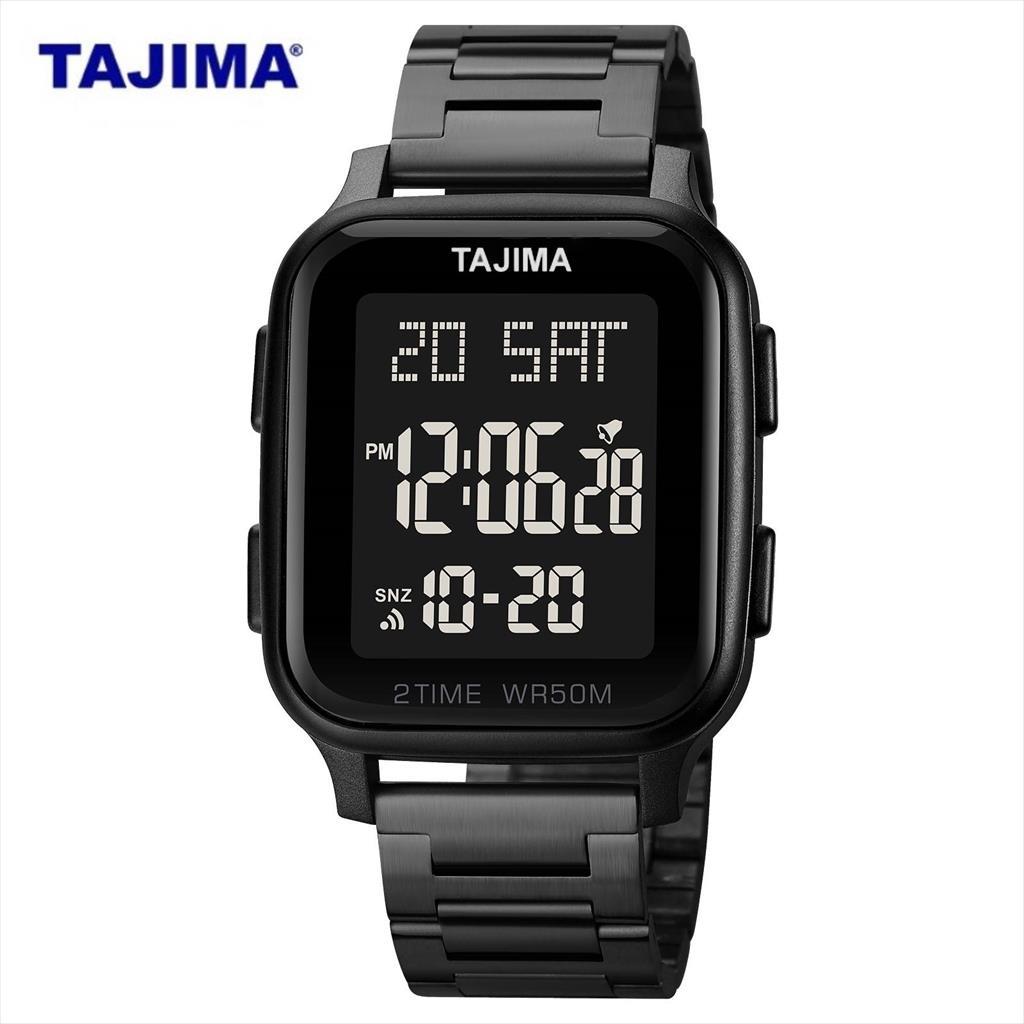 Jam Tangan Pria Digital Tajima 9251 Stainless Steel Water Resist Original