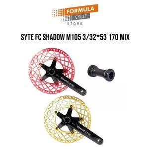 CRANKSET SEPEDA LIPAT SYTE SHADOW - Merah, 53T
