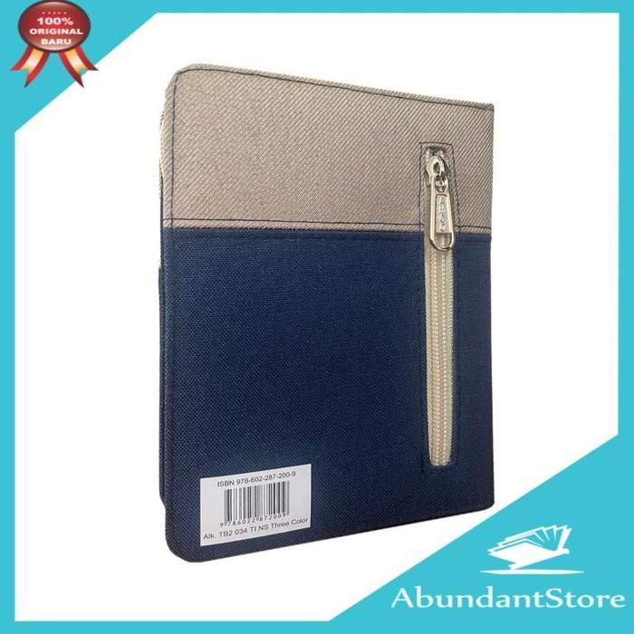 Alkitab Ukuran KECIL Sampul Kain Resleting - TB2 034 Three Color - LAI - Pink
