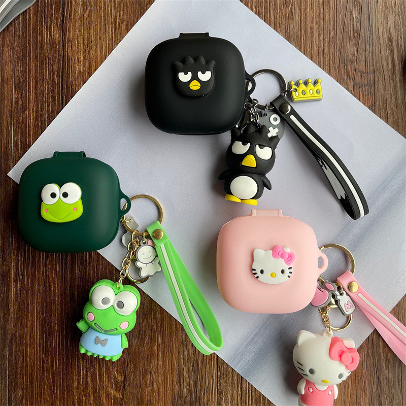 Cartoon Silicone Case for Beats Fit Pro 2021 New Headset Soft Shockproof Protector with Keyain for B