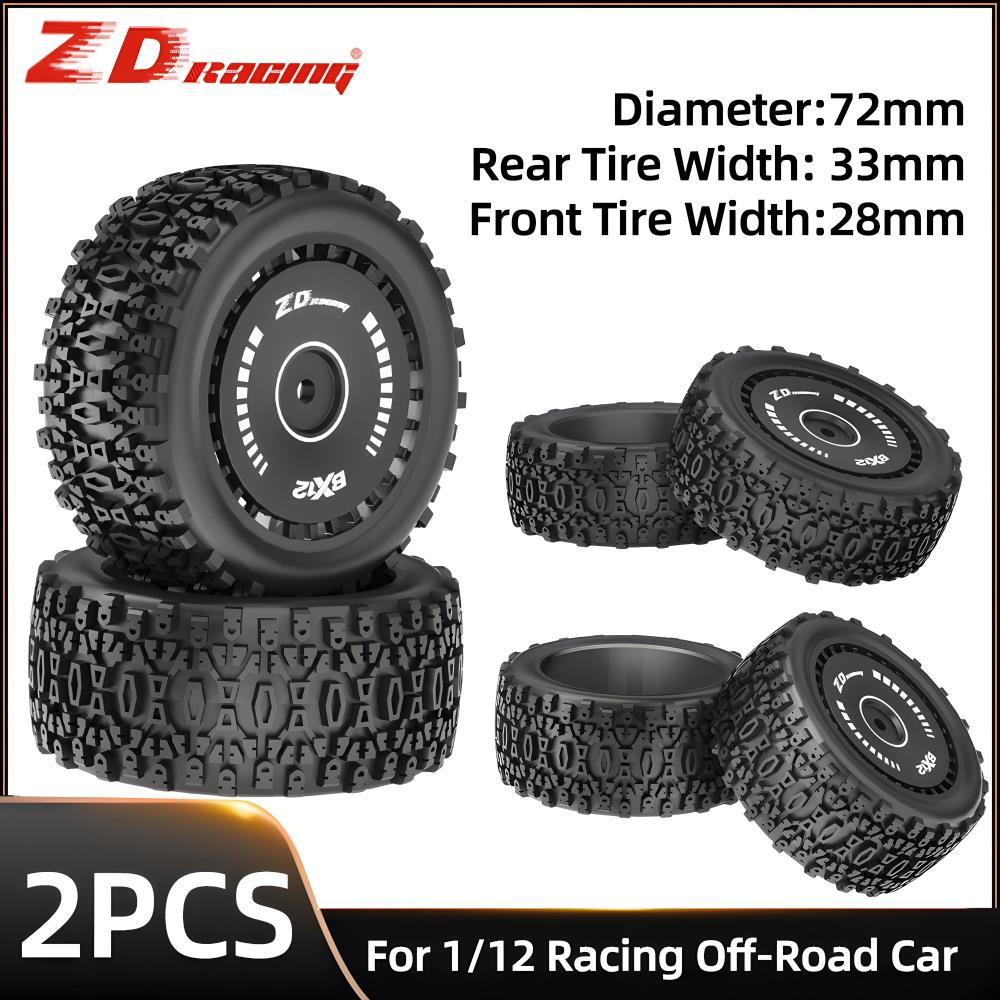 ZD Racing 2PCS RC Car Tires Rubber Tires For Racing Off-Road Car For 12mm Hex RC Car and 1/12 ZD Rac