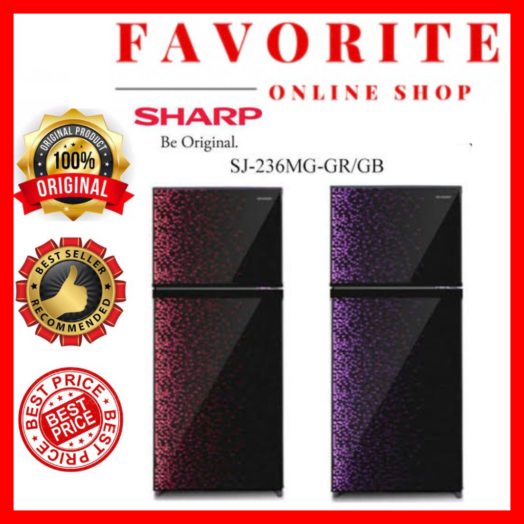 KULKAS SHARP SJ 236 MN SHARP KULKAS 2 PINTU SJ236MN SJ 236MN 205LITER JURAGAN