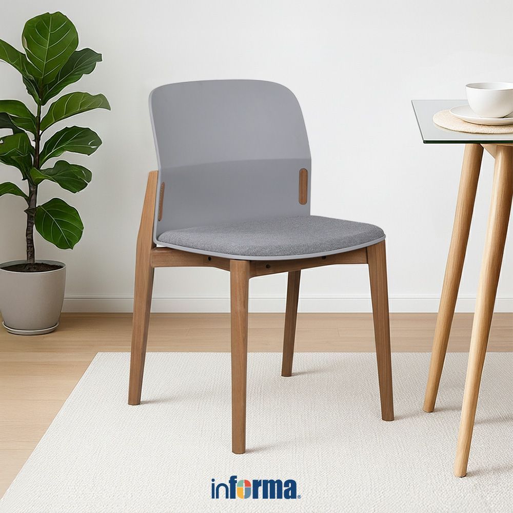 Informa Shinju Kursi Duduk Fabric Bangku Tempat Duduk Senderan Cafe Makan Belajar Santai Minimalis