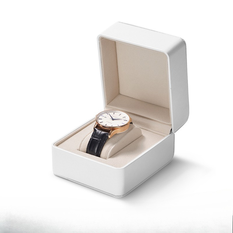 Fanxi Black PU Leather Watch Storage Box Portable Single Watch splay Case With Pillow Wristwatch Hol