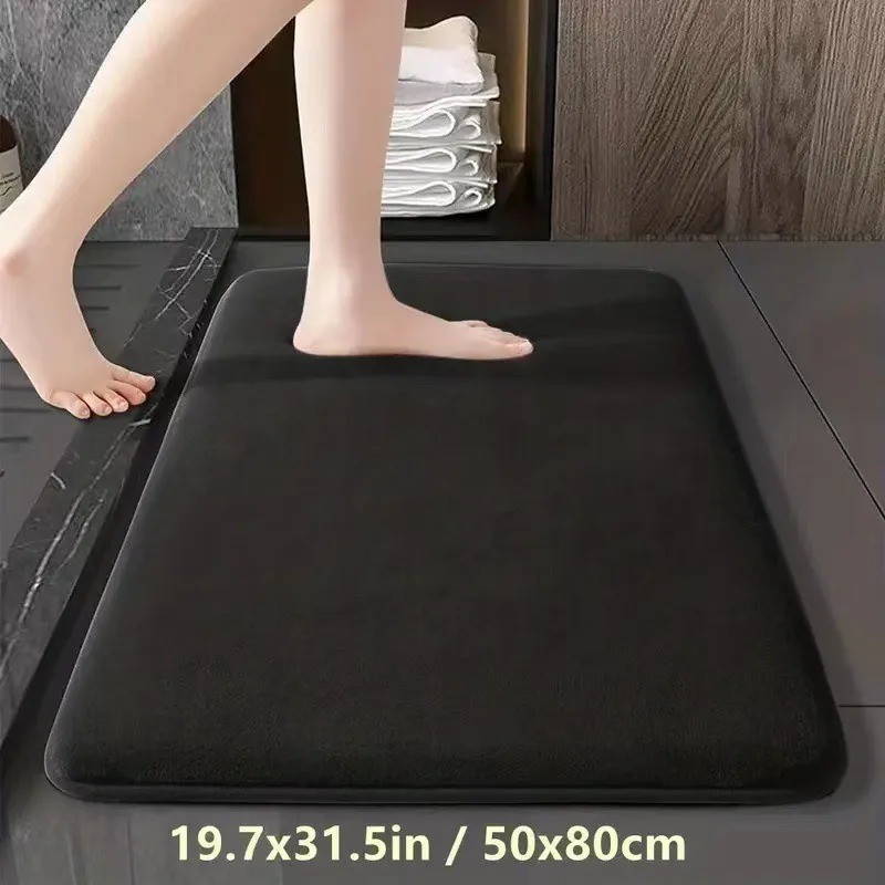 Absorbent Floor Mat Non Slip Bath Mat Anti Slip Coral Velvet Bathroom Floor Mat Door Mat Home Decora