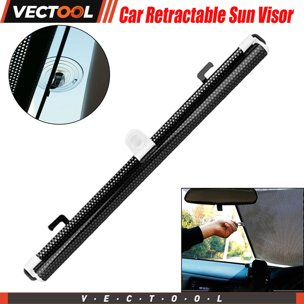 Penutup kaca depan mobil dengan penghisap yang praktis Penutup kaca depan mobil yang dapat ditarik P