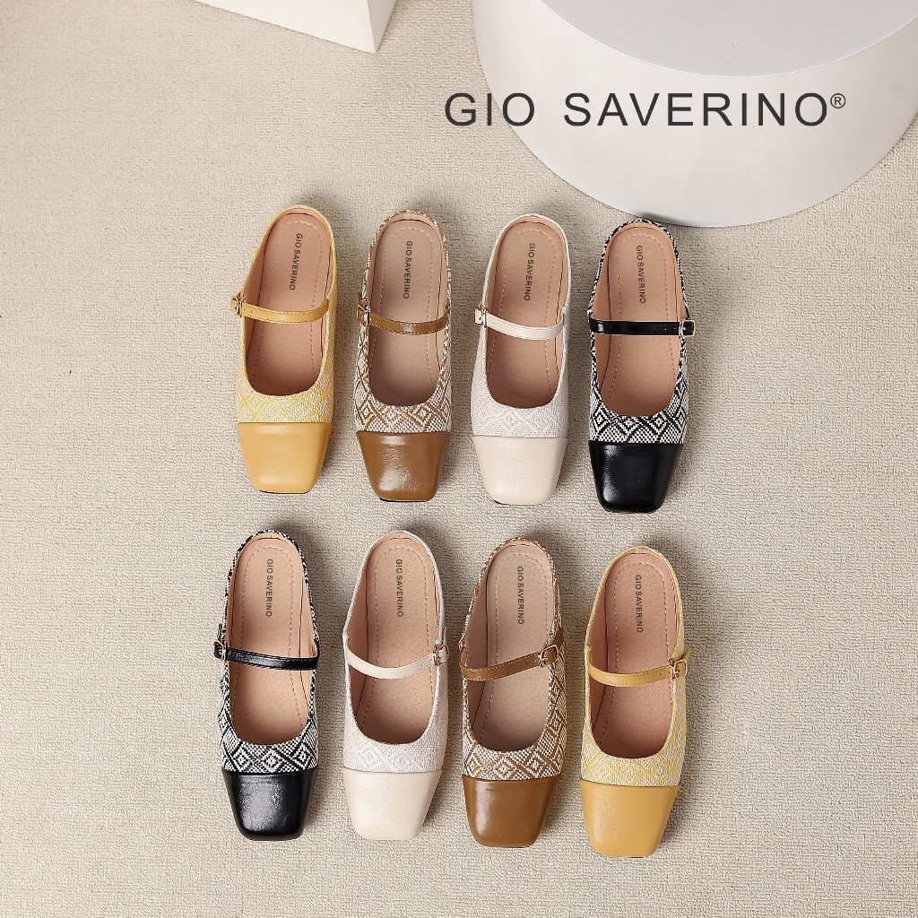 Gio Saverino Sandal Sepatu Wanita Flat Shoes Tulip Korea Shoes