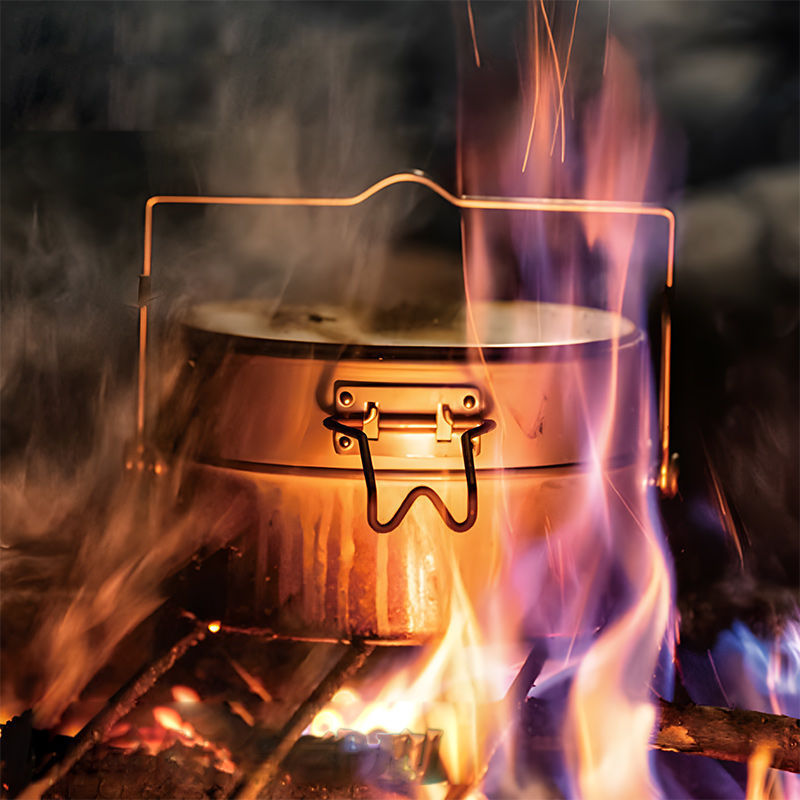 Japanese Military Mess Kit - Portable Camping Cookware Set with Pot & Pan, Compact Survival Gear for