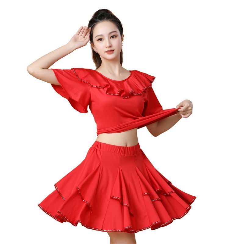 Dance Costume Set/Latin Dance Skirt Dance Costume Half Skirt