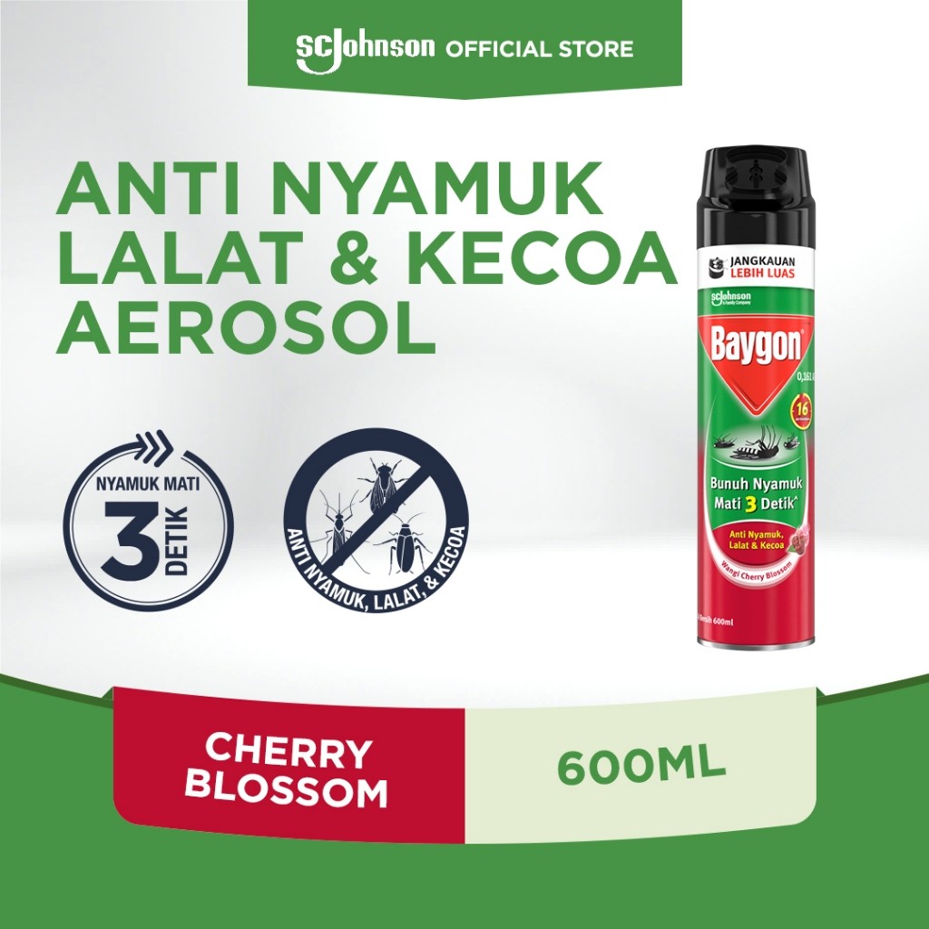 Baygon Aerosol Cherry Blossom 600 ml