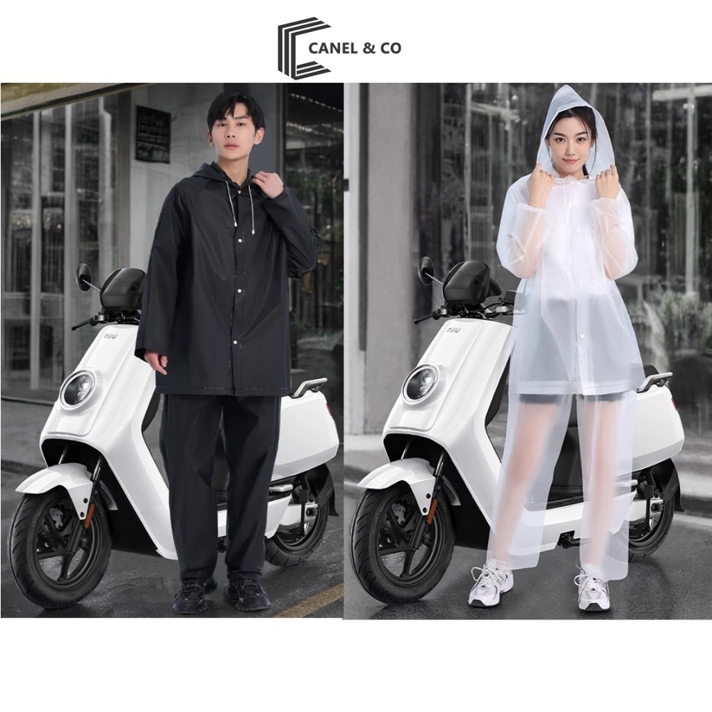 CANEL & CO Mantel Jas Hujan Motor Dewasa Pria/Wanita/Pinguin Tebal Raincoat EVA