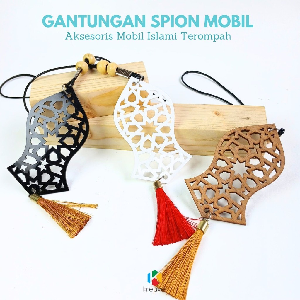 Aksesoris Gantungan Islami / Gantungan Spion Mobil / Gantungan Terompah Nabi Polos