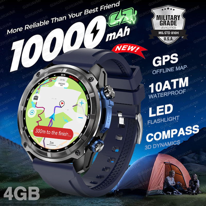 TIYANG TIYUNG 2025 GPS Watch New 1000mAh Battery T-Rex 3 Military Grade Smartwatch Men 4GB RAM Video