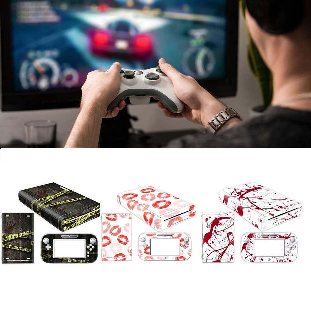 Vinyl Skin for Nintendo Wii U Protective Cover Decal Wrapping Cover Game Console Decor Stickers Y Fu