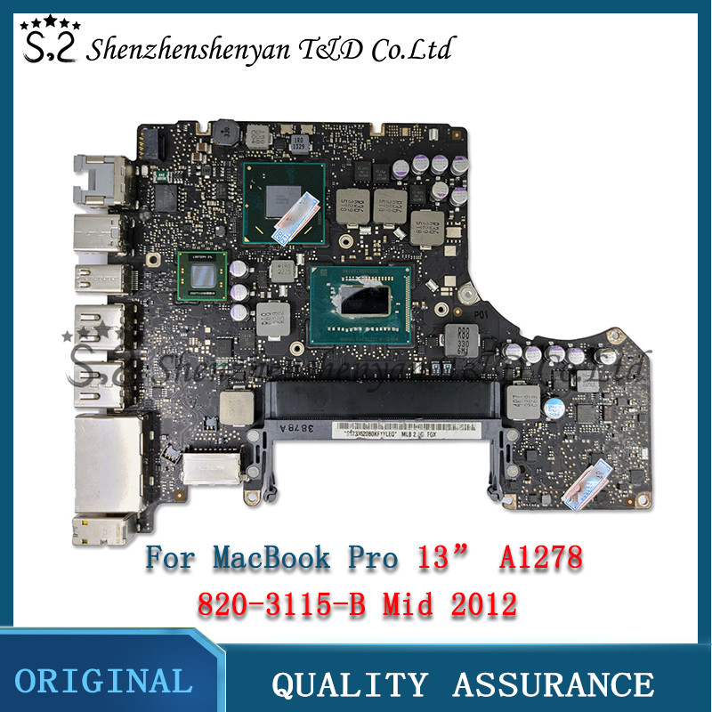 Laptop Original A1278 Motherboard for Apple MacBook Pro 13"  i7 2.9GHz Logic Board MD101 MD102 820-3