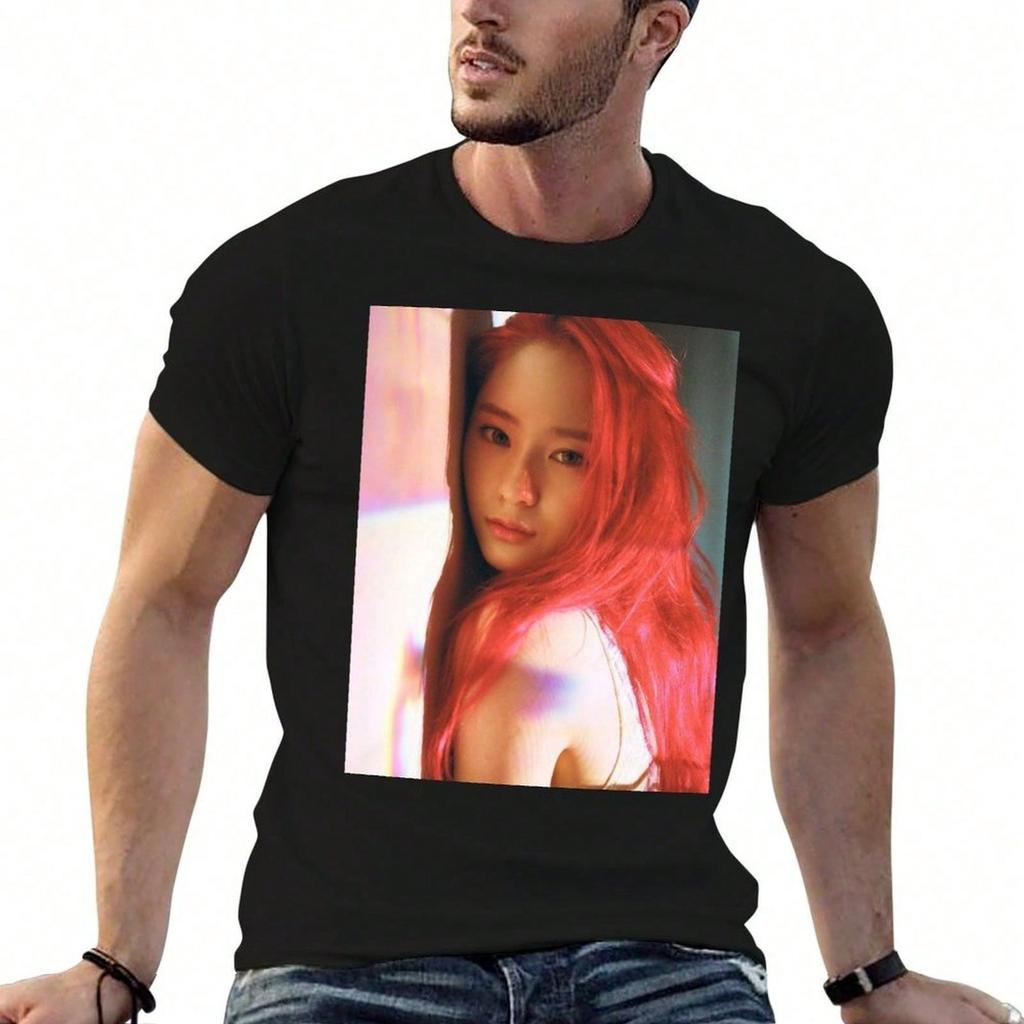 krystal f x red light T-Shirt t shirt man luxury black cotton t-shirt plain for man package T-Shirt