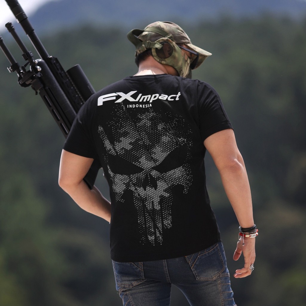 (COD) KAOSBOS.ID - Kaos Distro Tactical Hitam Fx Impact Lengan Pendek