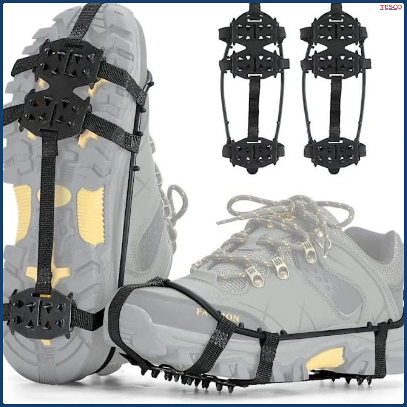 2Pcs Alas Sepatu Anti Slip 24 Gigi Alas Sepatu Mendaki Alas Sepatu Paku Anti Slip