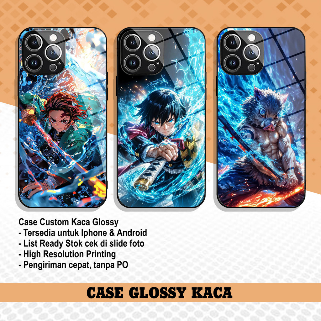 Softcase Kaca Glossy Vivo Y17S Y18 Y15S Y03 Y04 Y28 Y100 V27 V29 V30 Demon Slayer G135X Case Premium