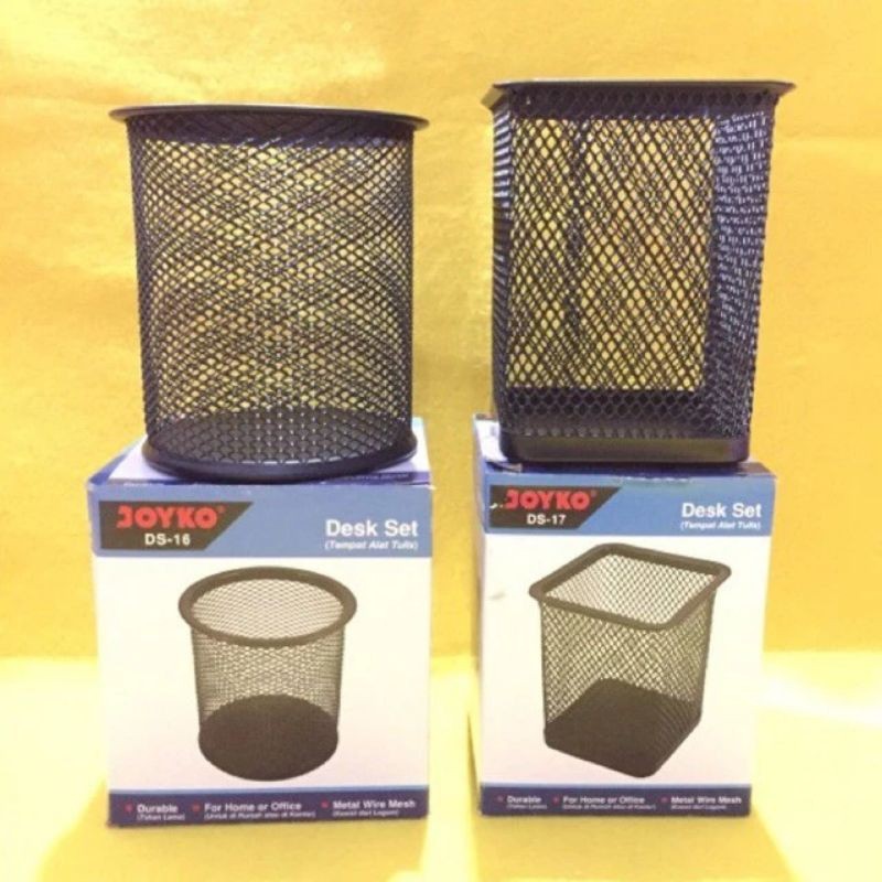 Desk Set Joyko Ds-16,17/Tempat Pensil keranjang besi ( 1pcs )