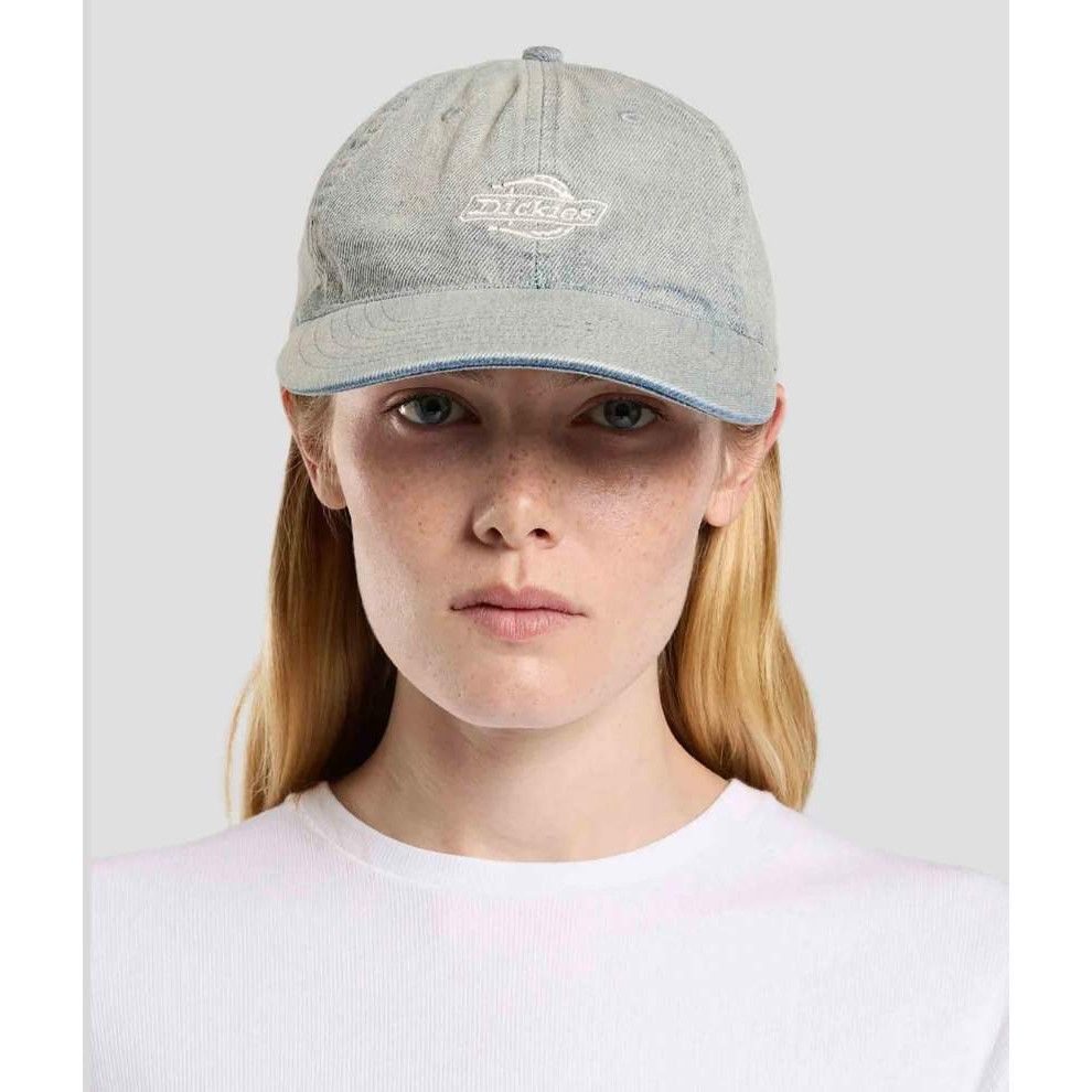Topi Dickies Dad Denim Cap Hat Vintage Aged Blue