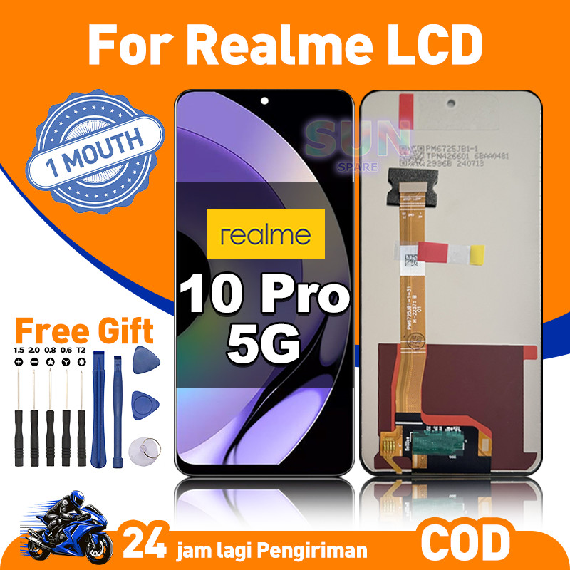 Original For LCD Realme 10 Pro 5G asli hp layar lcd anti blue light HD HOT SALE Kualitas Terbaik Gar