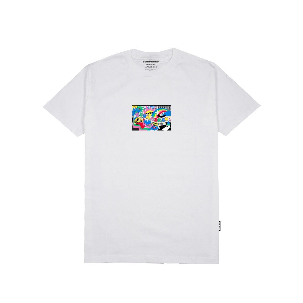 (COD) Scommer T-shirt Scommer.co Colour Box White