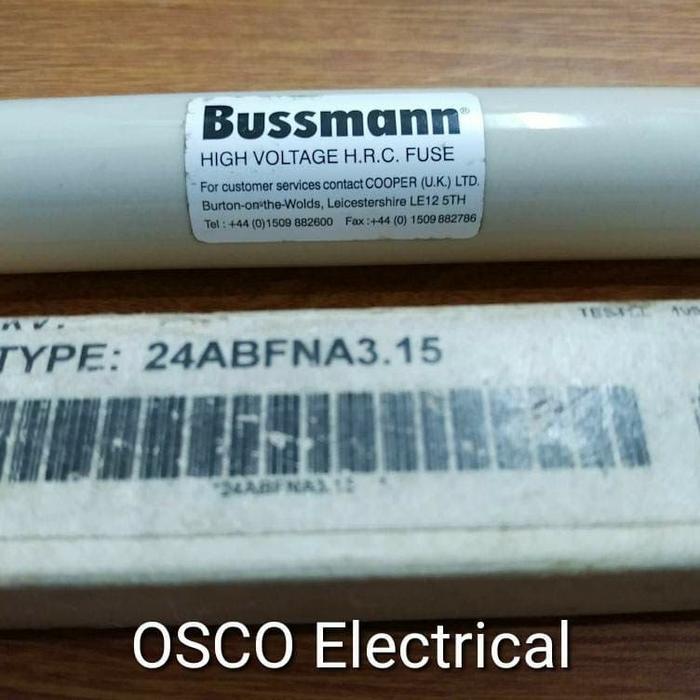 24ABFNA 3.15 BUSSMANN MV AUXILIARY TRANSFORMER FUSE