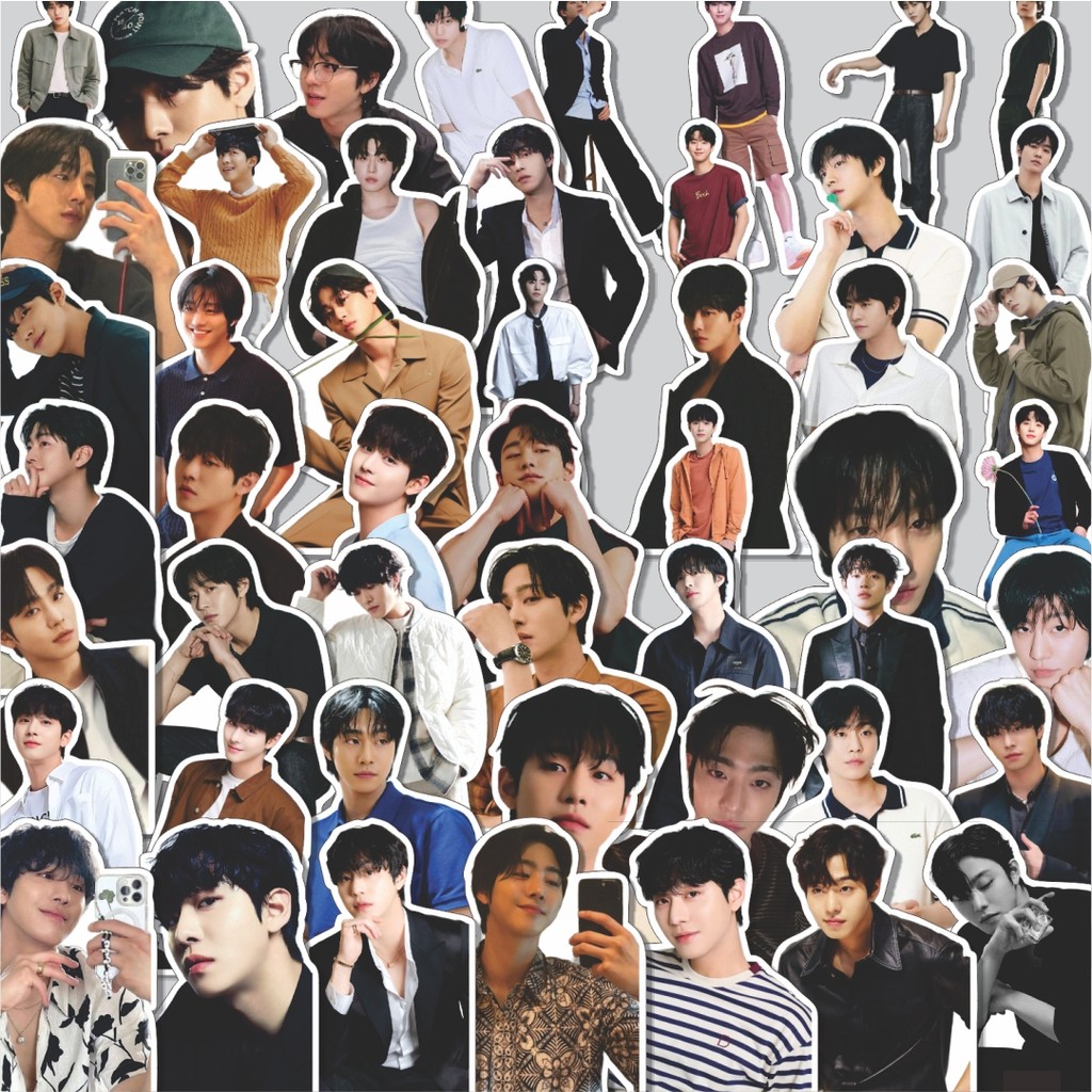Stiker Cutting Pack Stiker Ahn Hyeoseop Isi 100Pcs Series Aesthetic Lucu Keren Untuk Koper Bahan Vyn