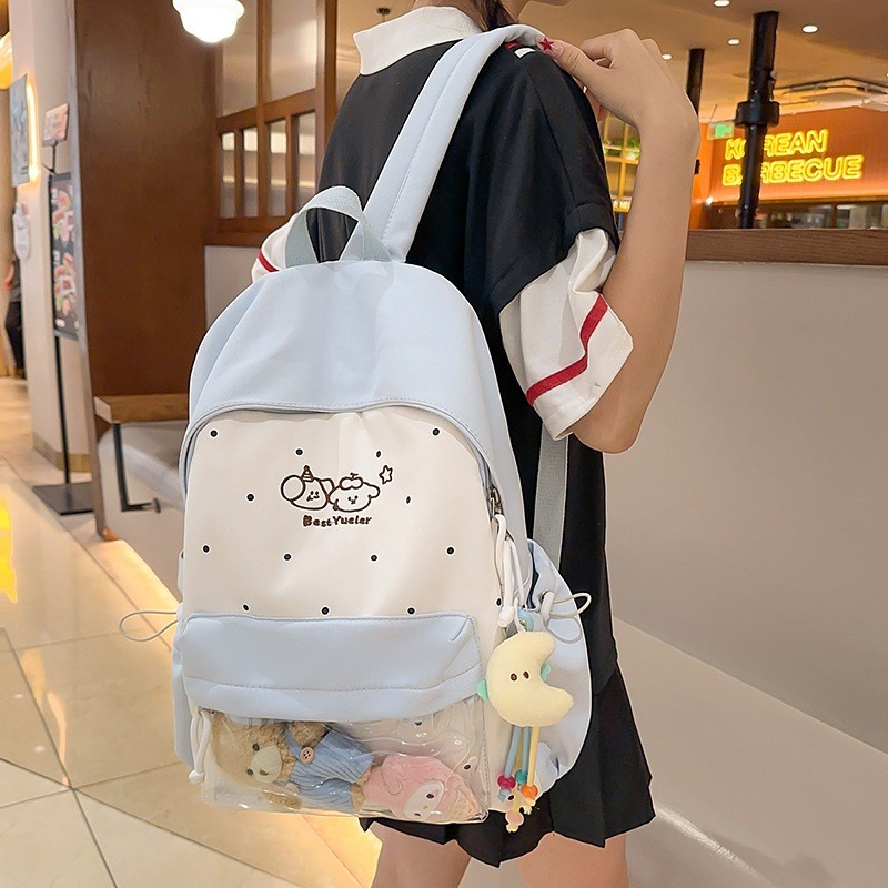 Tas Sekolah Wanita/Ransel Wanita Traveling/Korea Tas Ransel Wanita Lucu/Tas Sekolah Korean Style/Tas