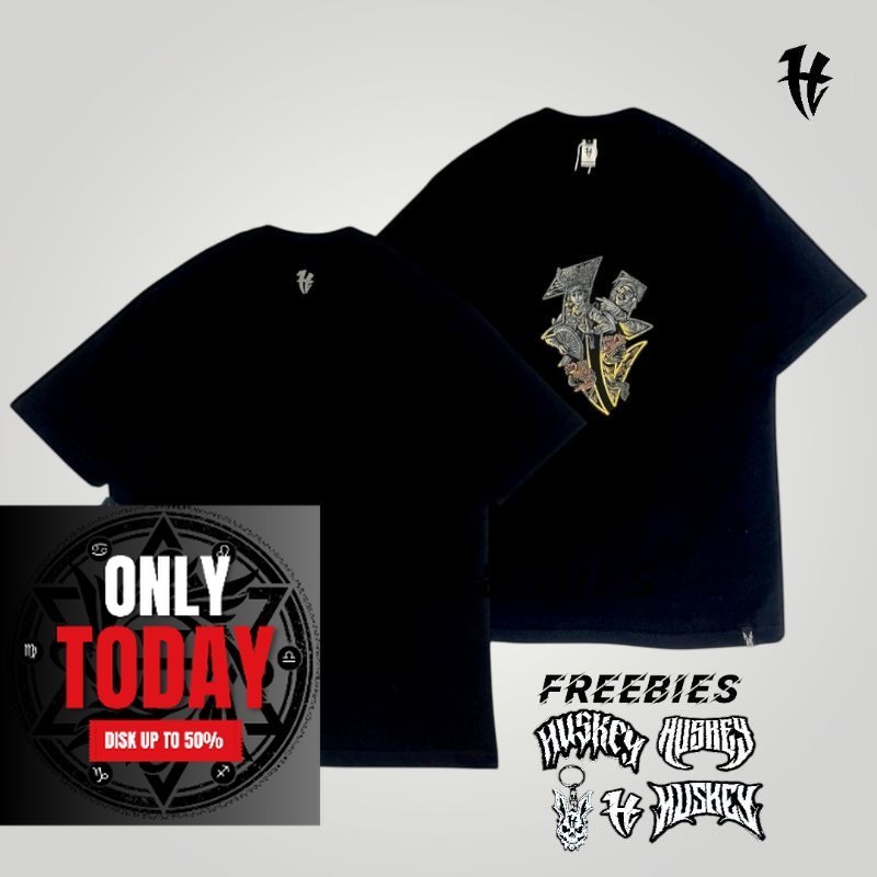 (COD) Huskey Bali Janger Black | T shirt Pria | kaos bali | Kaos pria distro original