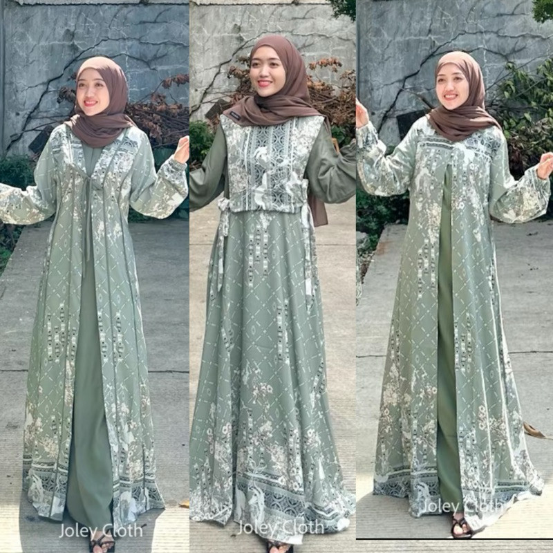 Seragam Keluarga Lionel Richie Motif 13 Gamis Lebaran Terbaru Kondangan Baju Mewah Dan Pesta Muslim 