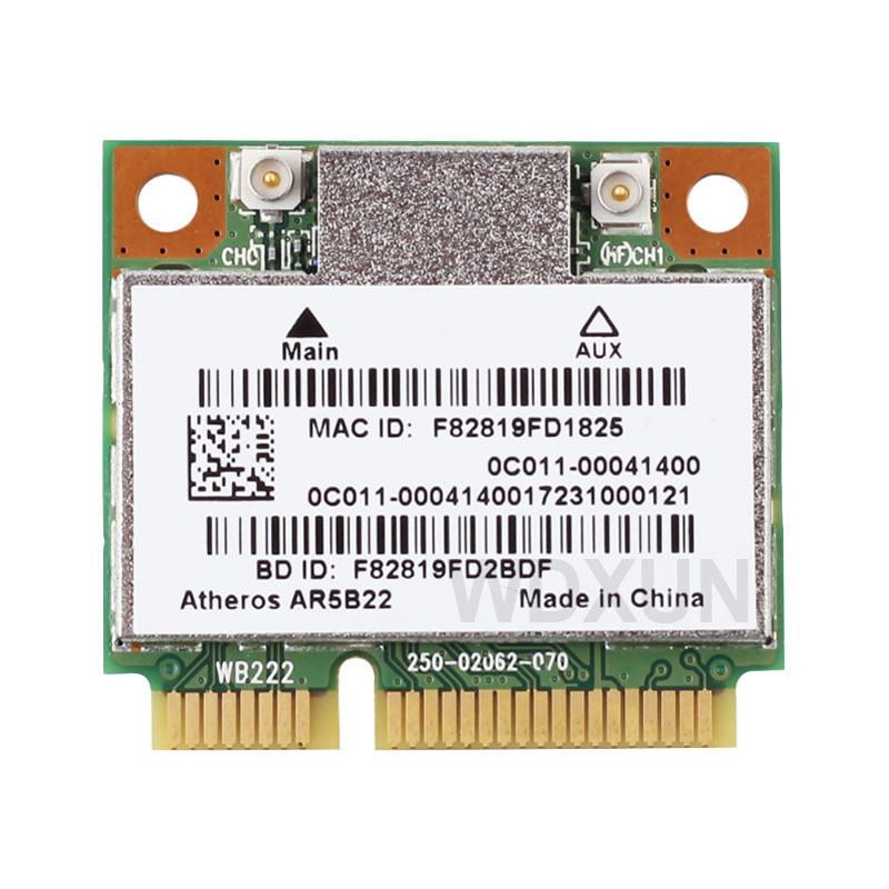 Atheros AR9462 AR5B22 WB222 Half Mini PCIe 80211 abgn 300Mbps+Bluetooth 40 wifi card