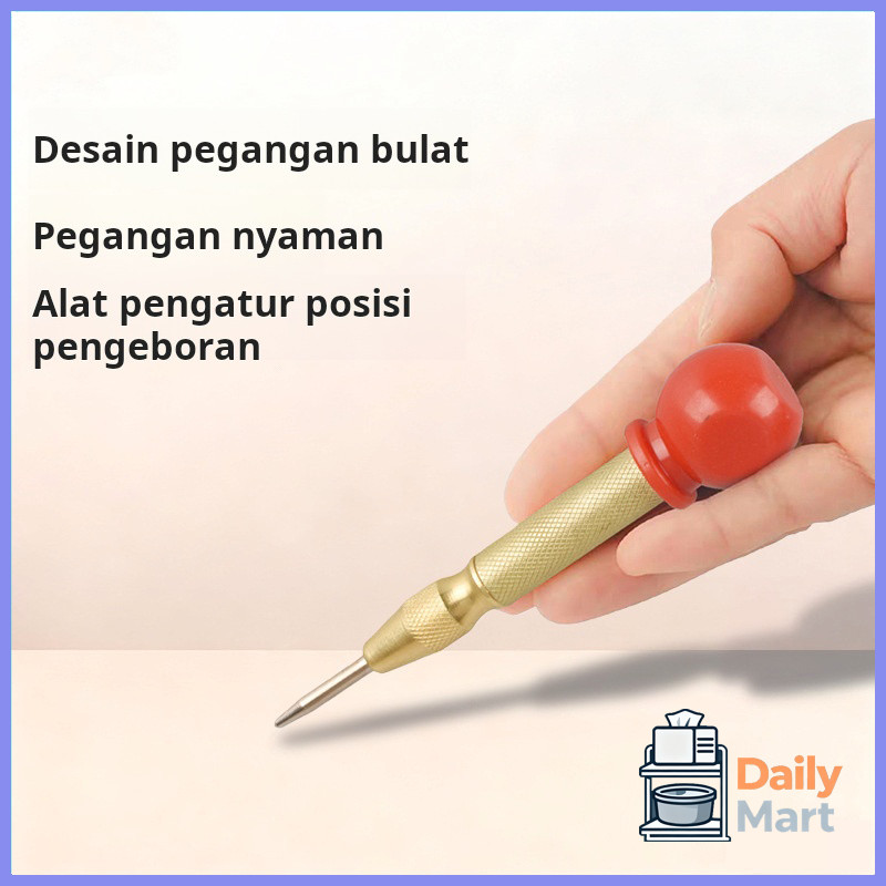 Pukulan pemosisian manual, penentu lokasi lubang, pukulan melingkar, pukulan paku, pukulan tengah