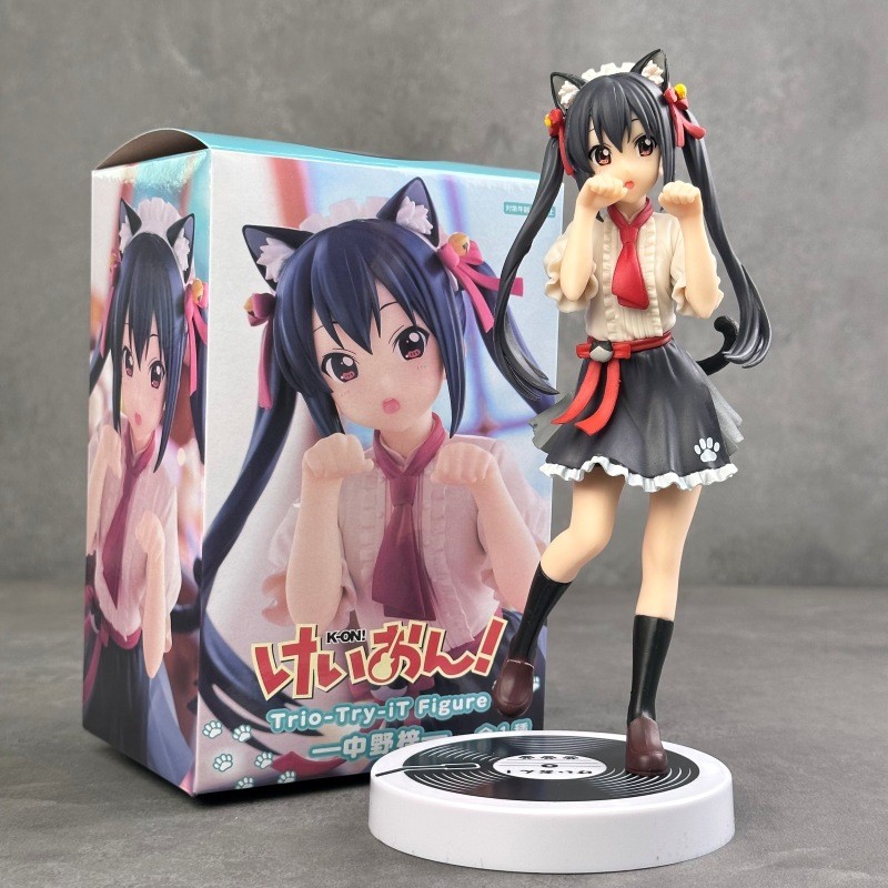 K-On Cat-Themed Azusa Nakano & Yui Hirasawa Cute Anime Girl Figure Model Ornaments Toy Wholesale