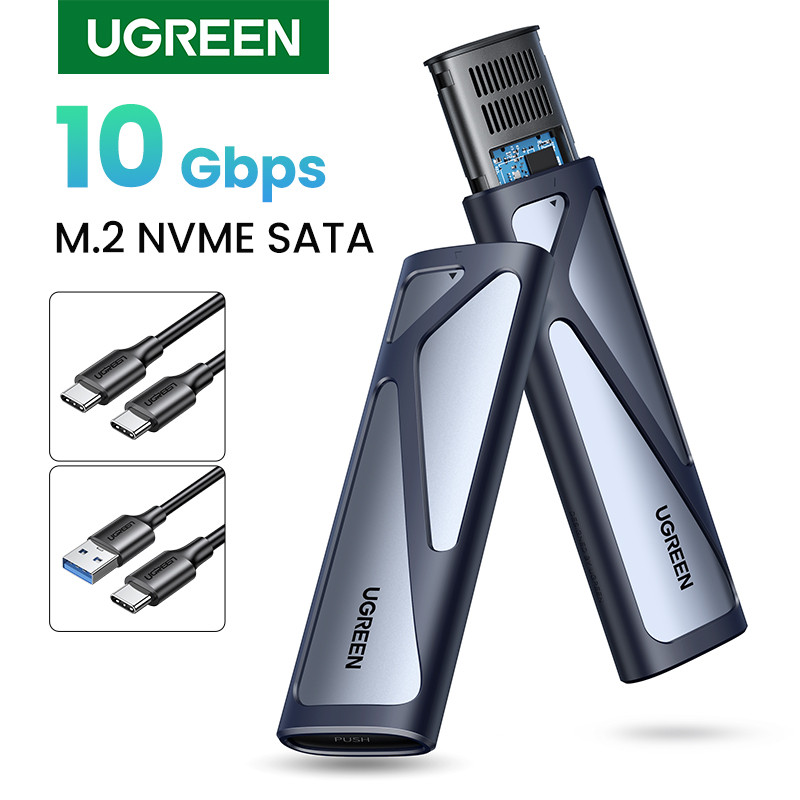 UGREEN M2 SSD Case NVME SATA Dual Protocol M.2 to USB Type C 3.1 SSD Adapter for NVME PCIE NGFF SATA