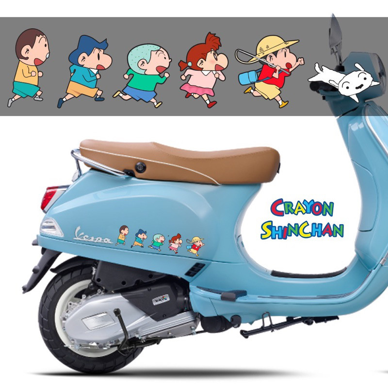 Sticker Sinchan Stiker Motor, Helm, Vespa, Fillano, Stylo,fazio