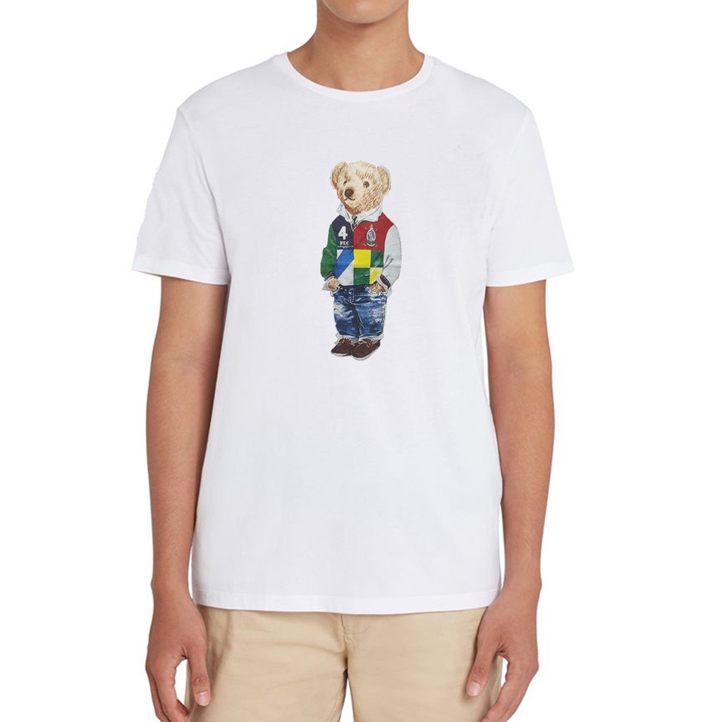 POLO - 7559.25 Mens T-shirt Bear - White