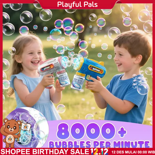 Mainan Tembak-Tembakan Bubblegun Astronot Untuk Anak-Anak Otomatis / Mainan Anak Tembakan Balon Sabu