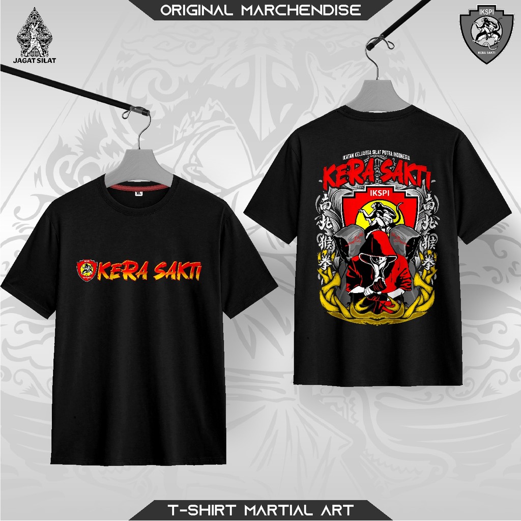 Kaos IKSPI KERA SAKTI Terbaru FIGHTER IKSPI T-shirt Kera Sakti Silat IPSI Katun Combat 30s Plastisol