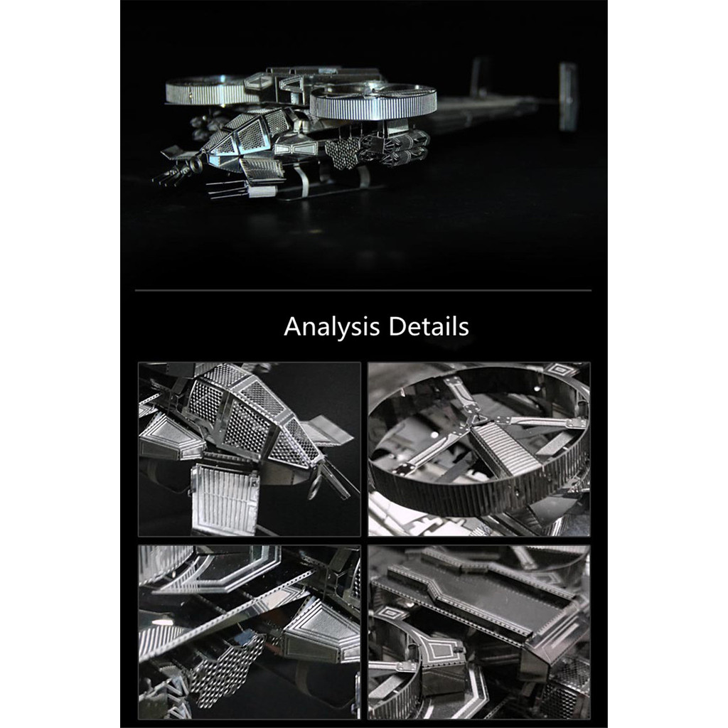 Microworld 3D Metal Puzzle Toys Avatar Scorpion Helicopter Model Kits DIY Fighter Jigsaw Christmas B