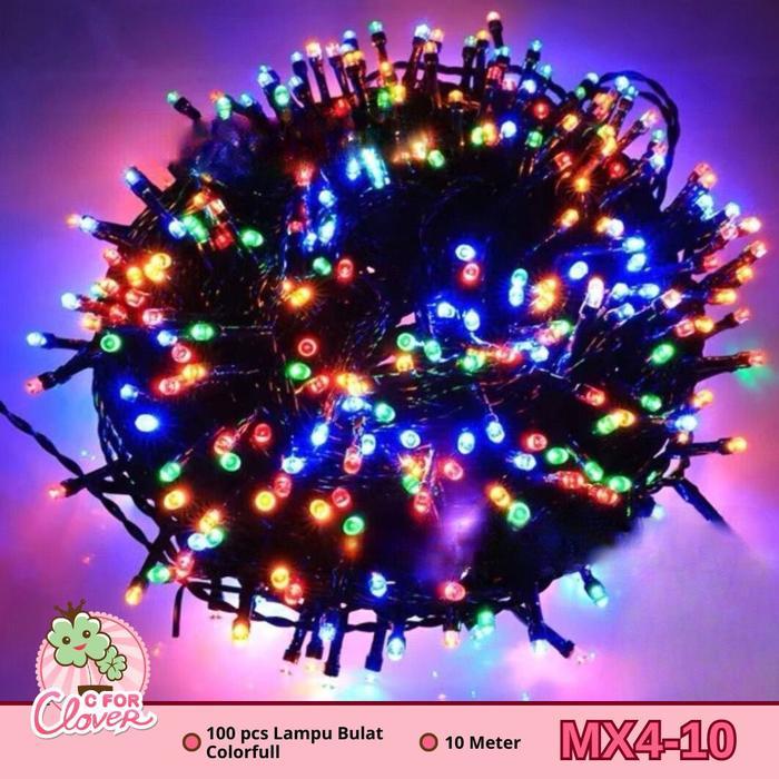 LAMPU DEKORASI RUANGAN WARNA WARNI colorful christmas lamp natal cfc - MX4-1010MBltCF