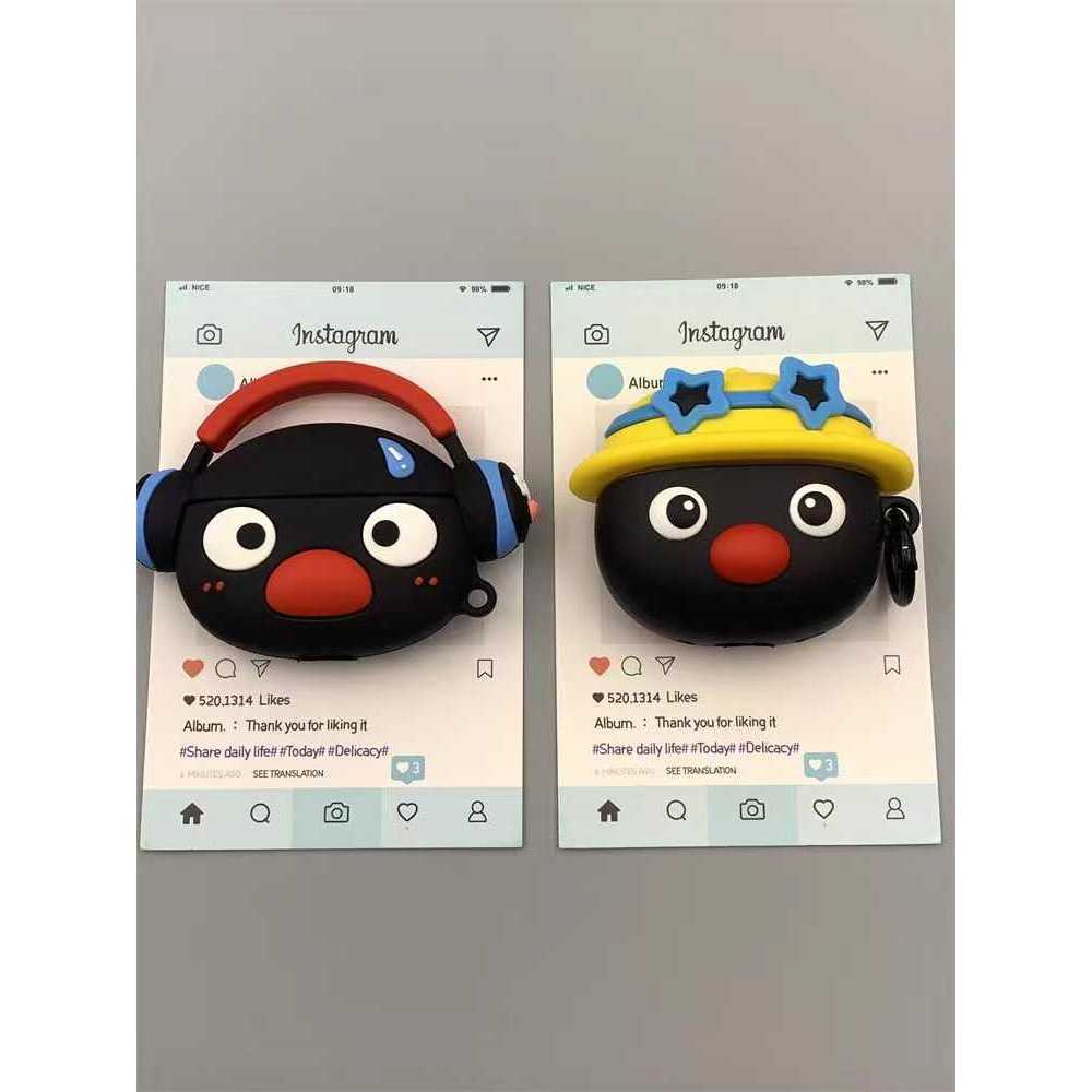 Creative penguin AirPods 4 case 1/2 generation Apple Bluetooth earphone shell third generation silic