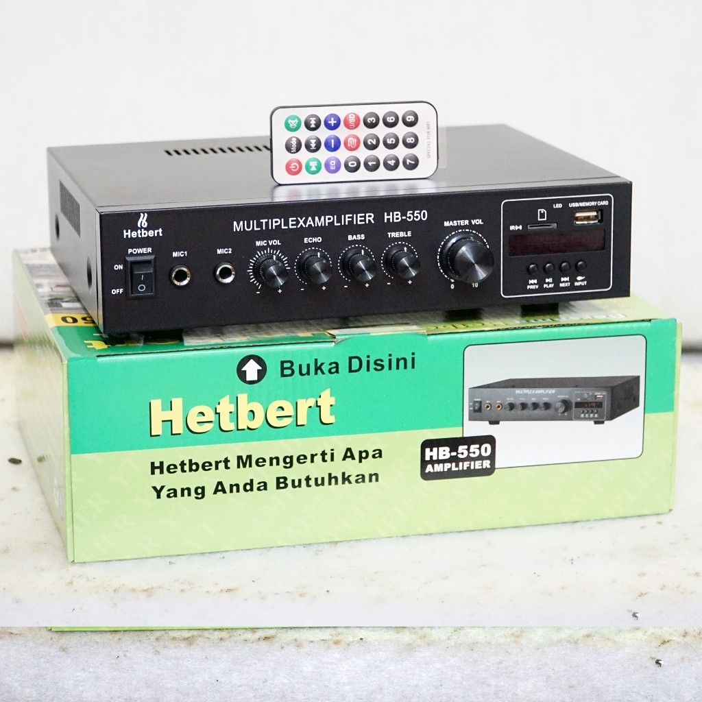 AMPLI (TOA / Ceiling / Corong ) HB - 550 Power Amplifier Bluetooth Untuk Speaker Corong HETBERT