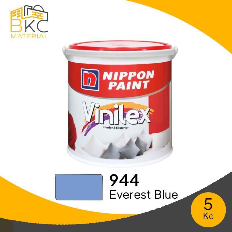 Cat Tembok NIPPON PAINT Vinilex Interior dan Eksterior 944 Everest Blue 5 kg (Galon)
