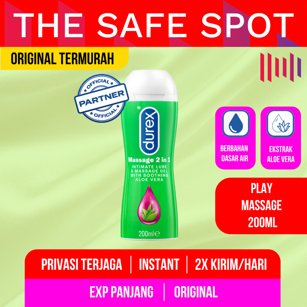 Durex Play Massage Pelumas Gel Seks Pria & Wanita 200ml Bottle Instan Bintaro Tangsel
